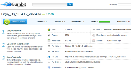 Convert any web-hosted file into a Torrent with Burnbit